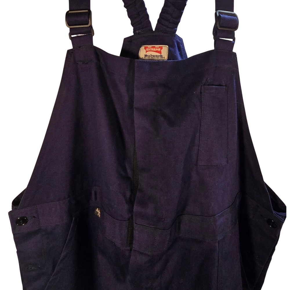 Bulwark EXTREME Flame Resistant Cotton FR‎ Bib Overalls Navy Blue XXXL New/Other